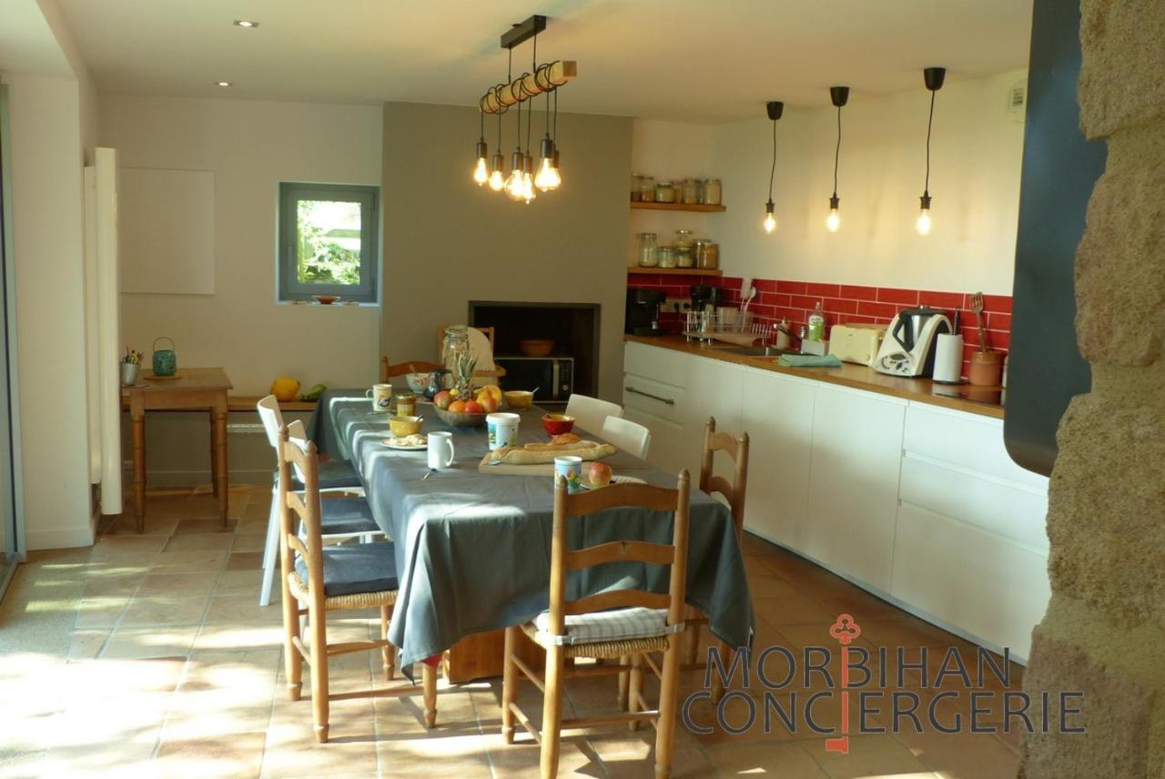 Belle Longere En Campagne A Larmor Baden Villa Kültér fotó